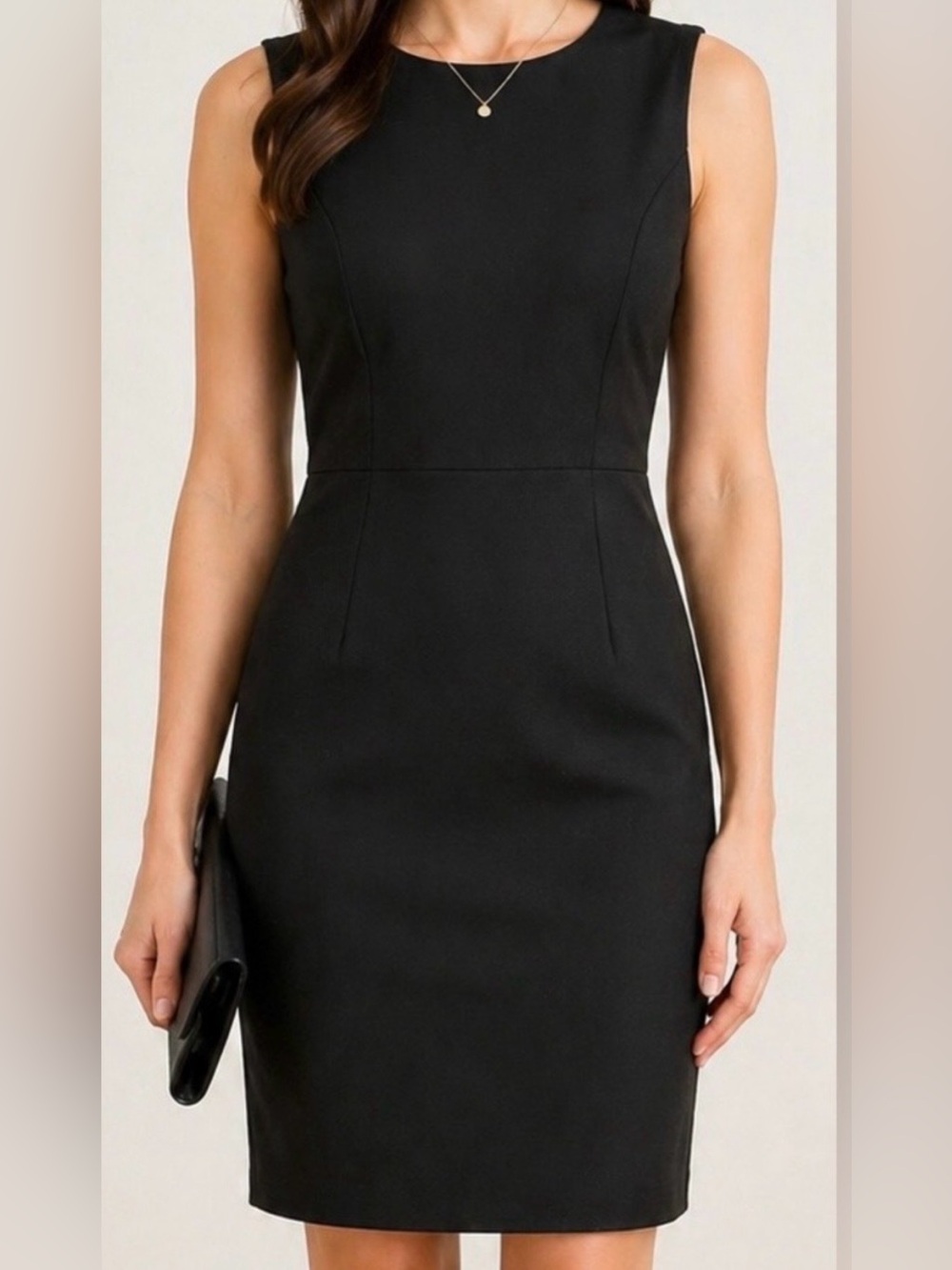 J. Crew Black Sheath Dress Sleeveless Career Work Midi Size 0